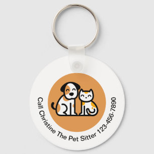 Porte-clés Coudre Trendy Animaux de compagnie Sitter mignonne