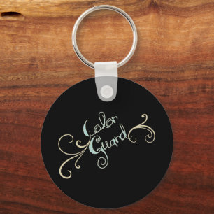 Porte-clés Couleur Bouton Porte - clé Design Black Turquoise 