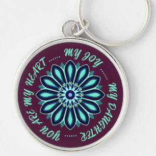 PORTE-CLÉS COULEUR DE FLEUR CADEAU ORIGINAL POUR MAMAN PÈRE S