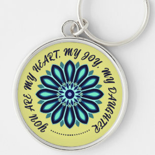 PORTE-CLÉS COULEUR DE FLEUR CADEAU POUR MAMAN PAPA SOEUR FILS