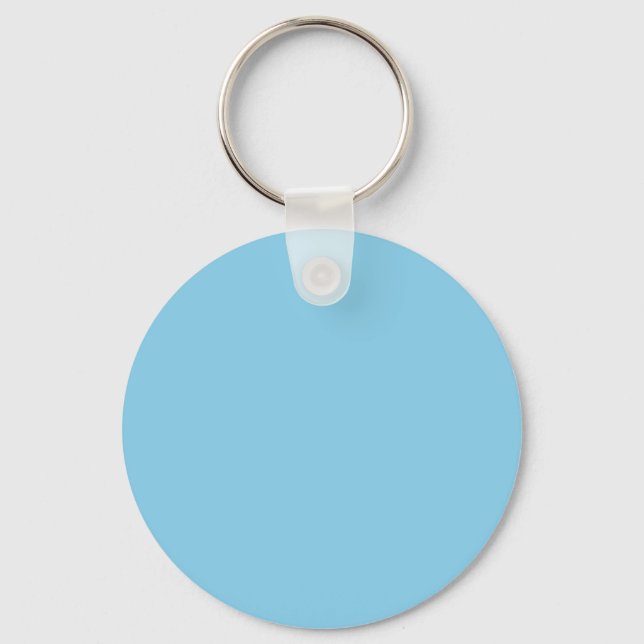 Porte-clés Couleur Sky Blue 87CEEB - Option pour ajouter un n (Recto)