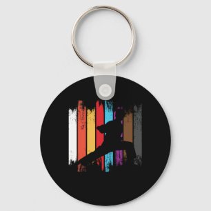 Porte-clés Couleurs de ceinture karaté Silhouette