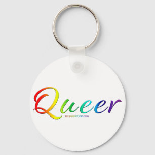 Porte-clés Couleurs de fierté queer de SlipperyJoe symbole fi