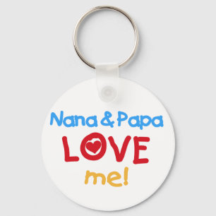 Porte-clés Couleurs primaires Nana et Papa m'aiment