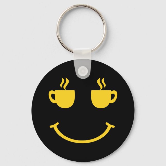 Porte-clés Coupe de café sourire (Recto)