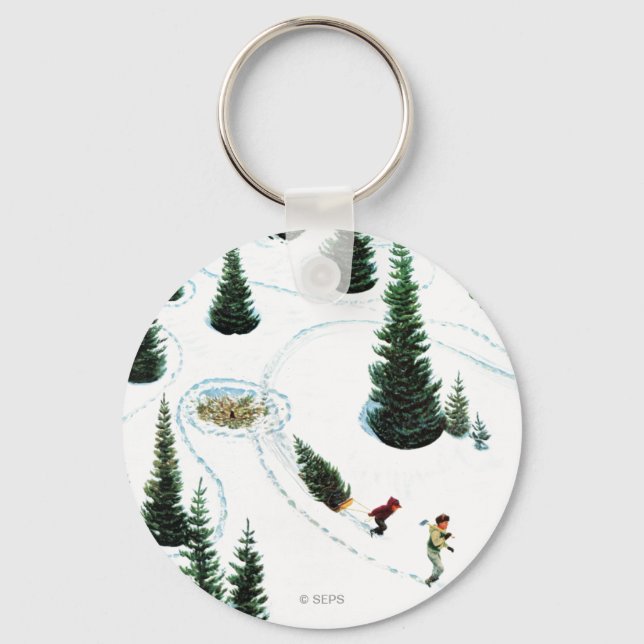 Porte-clés Couper l'arbre (Recto)