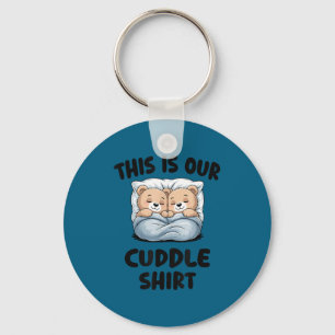 Porte-clés Couple d'ours mignon c'est notre câlin 