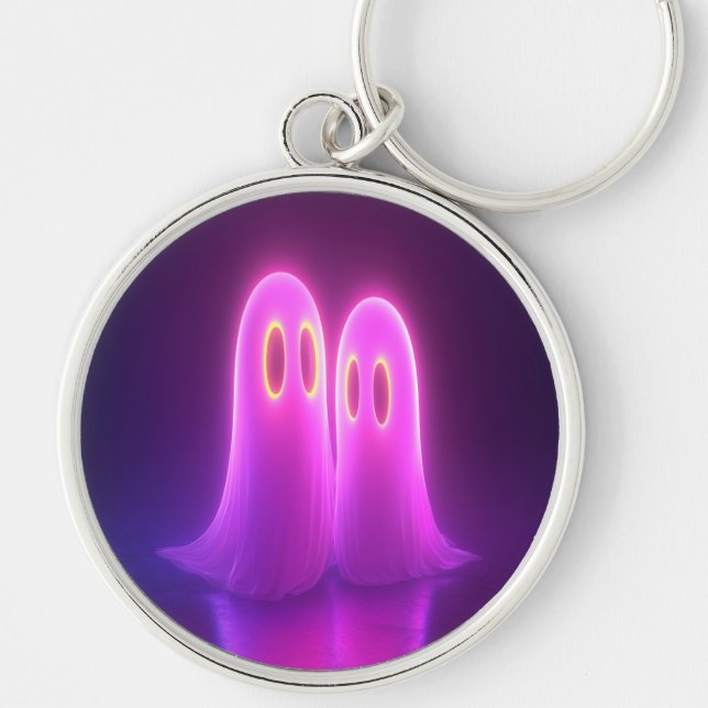Porte-clés Couple fantôme - Kawaii Neon Love (Devant)