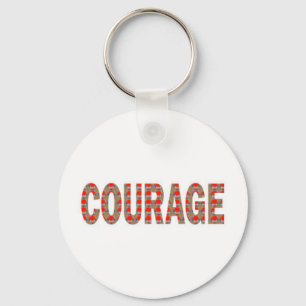 Porte-clés COURAGE: Brave Kind Leader Champion LOWPRICES GIFT