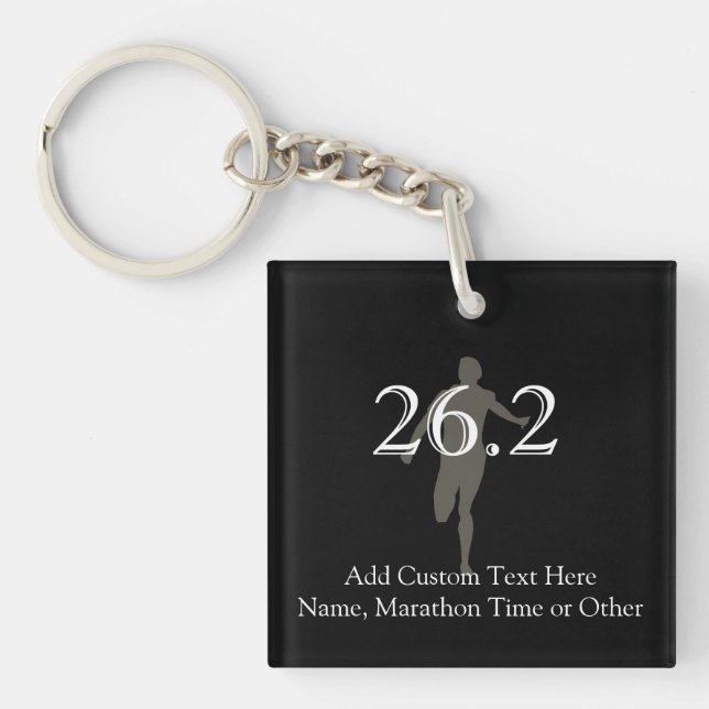 Porte-clés Coureur de marathon personnalisé 26.2 Keepsaké (Devant)