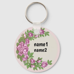 Porte-clés Couronne de roses 