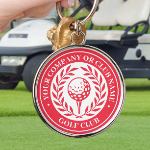 Porte-clés Couronne de victoire de golf classique Nom personn