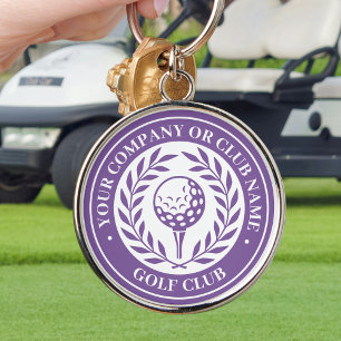 Porte-clés Couronne de victoire de golf classique Nom personn