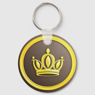Porte-clés Couronne dorée élégante
