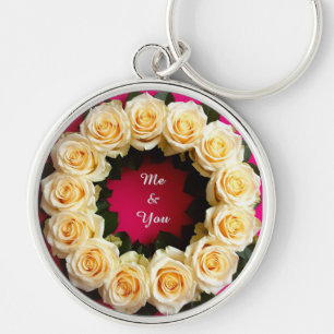 Porte-clés Couronne florale vibrante