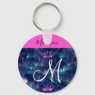 Porte-clés Couronnes de sirène en scintillement de paillettes