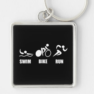 Porte-clés Course de vélo de bain de triathlon