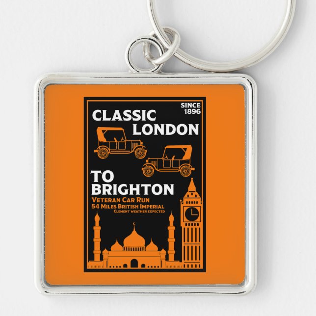 Porte-clés Course De Voiture Vétérinaire De Londres À Brighto (Devant)