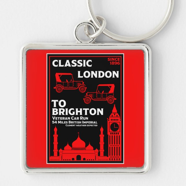 Porte-clés Course De Voiture Vétérinaire De Londres À Brighto (Devant)