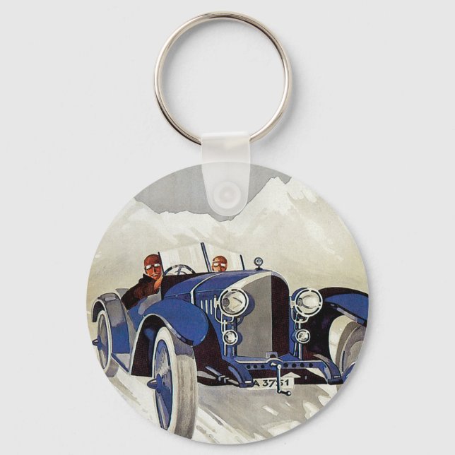 Porte-clés Course routière vintage (Recto)