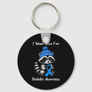 Porte-clés Coute Automne Raccoon Je Porte Du Ruban Bleu Pour 