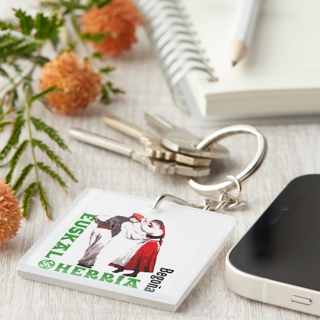 Porte-clés Coutume, Euskal Herria, danse Basque (Devant Droit)