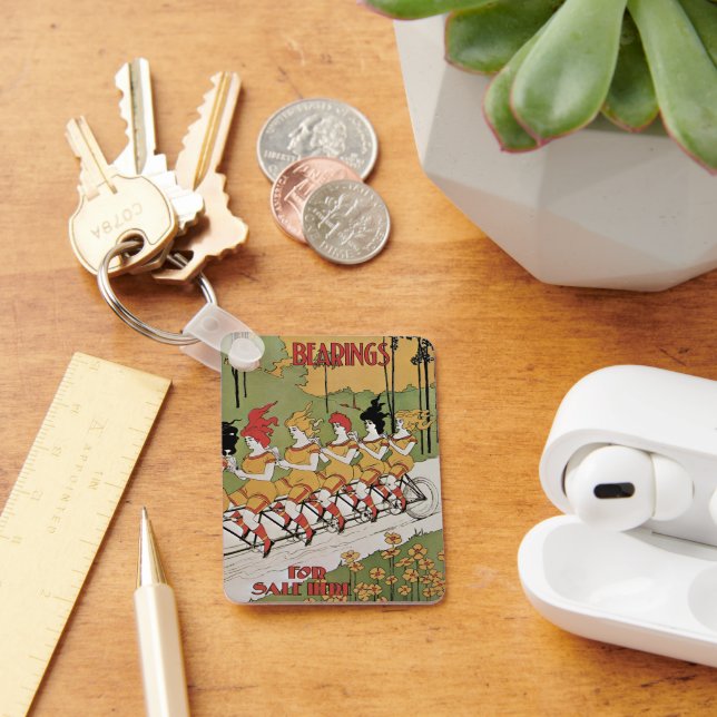 Porte-clés Couverture Art Nouveau vintage, Paliers Vélo Tande (Bureau)