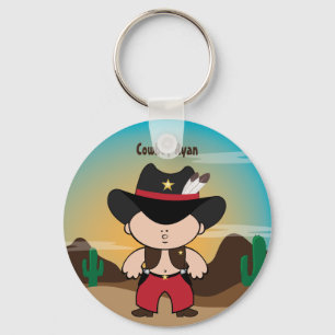 Porte-clés Cowboy avec le porte - clé de casquette de shéri