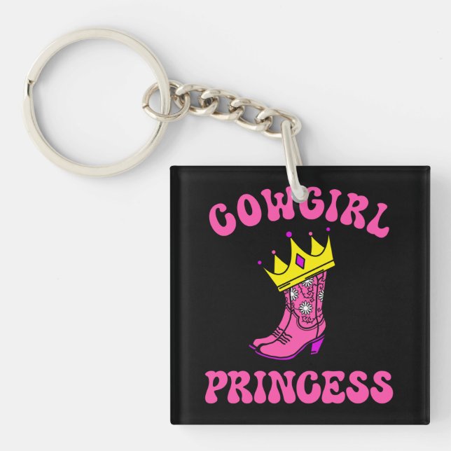Porte-clés Cowgirl Princess Rose (Devant)