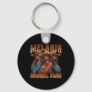 Porte-clés Cowgirls Mélanine Swag Histoire Noire Africaine Me