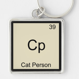 Porte-clés Cp - Personne Chat Drôle Tee Symbole Élément Chimi