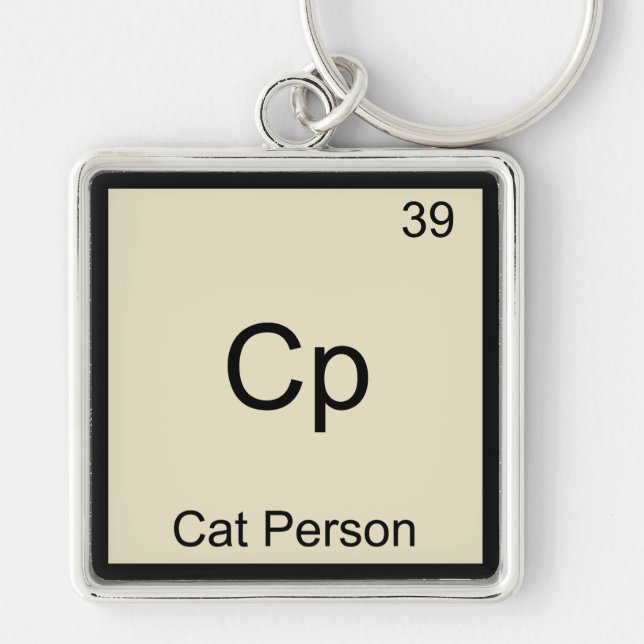 Porte-clés Cp - Personne Chat Drôle Tee Symbole Élément Chimi (Devant)