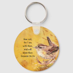 Porte-clés Crainte non encouragée Aquarelle Oiseau