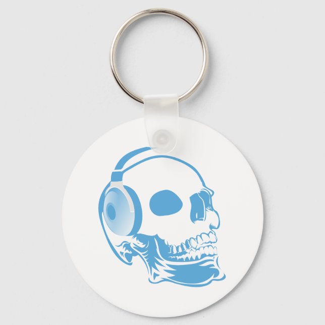 Porte-clés Crâne avec casque (Recto)