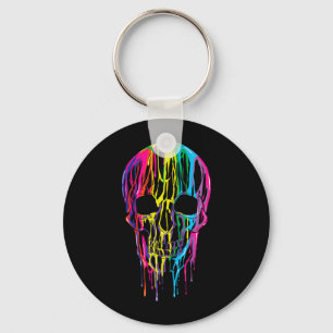 Porte-clés Crâne de fonte coloré Halloween garçons arc-en-cie