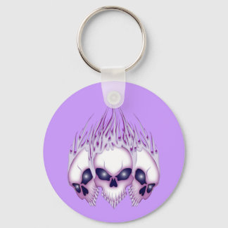 Porte-clés Crâne violet flamboyant