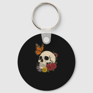 Porte-clés Crânes Papillon Monarque Fleurs Halloween Hommes F