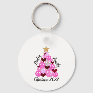 Porte-clés Cravate de Noël de la famille SYMBOLE DE LA PAIX J