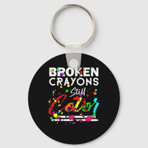 Porte-clés Crayons cassés Couleur encore mignon santé mentale