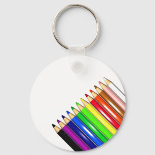 Porte-clés crayons de couleur