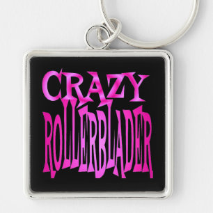 Porte-clés Crazy Rollerblader en rose