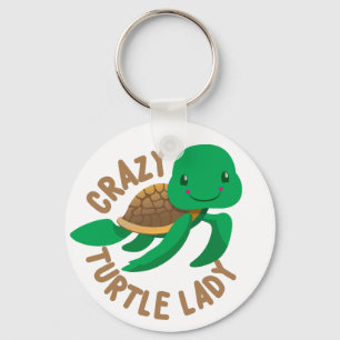 Porte-clés crazy turtle lady circle