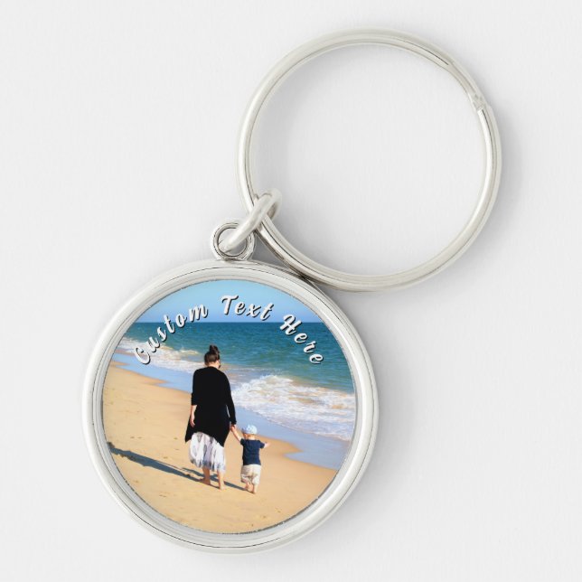 Porte-clés Create Your Own Photo Keychains Gift Custom Text (Devant)