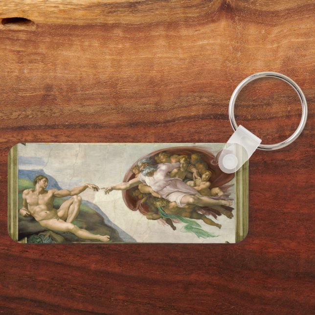 Porte-clés Création de l'homme par Michel-Ange (Création d'Ad (Recto)