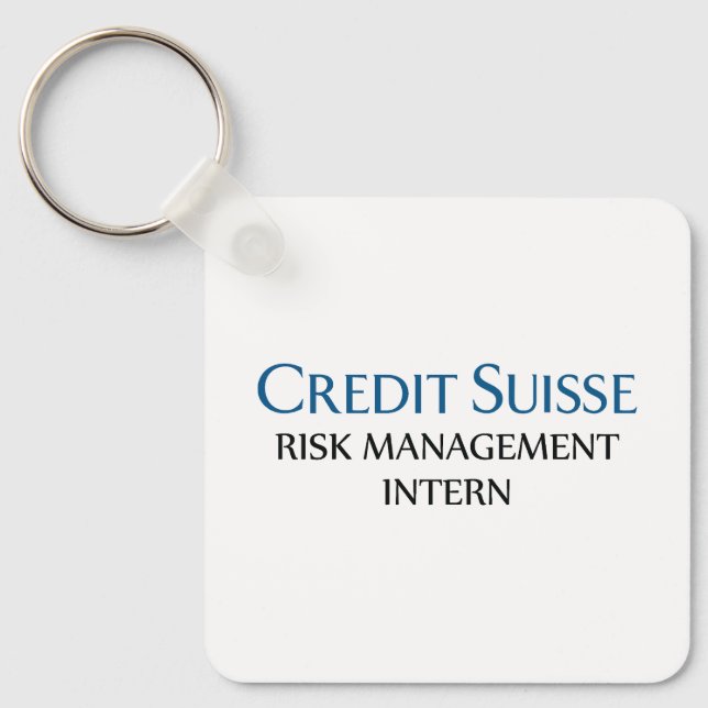 Porte-clés Credit Suisse stagiaire en gestion des risques (Recto)