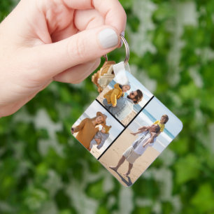 Porte-clés Créez votre propre collage de 3 photos