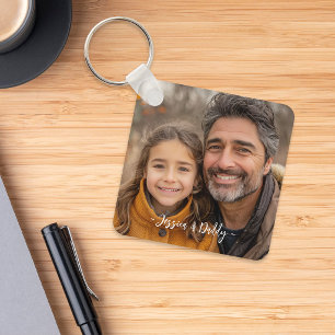 Porte-clés Créez votre propre photo de père et fille
