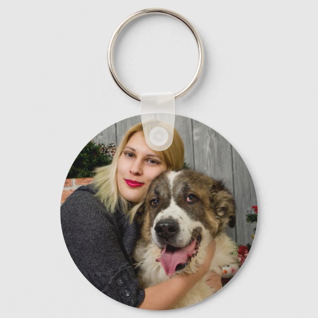 Porte-clés Créez votre propre photo personnalisée (Recto)