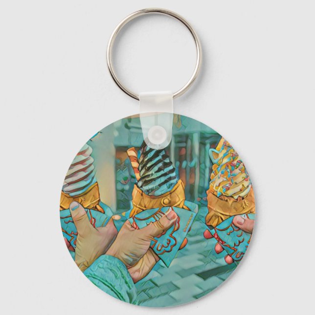 Porte-clés Crème glacée au chocolat (Recto)