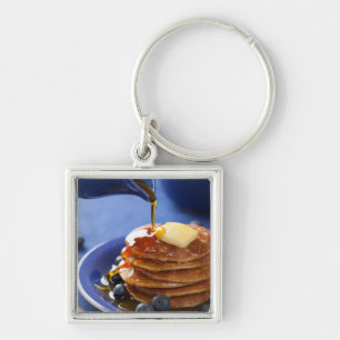 Porte-clés Crêpes avec le sirop et la myrtille